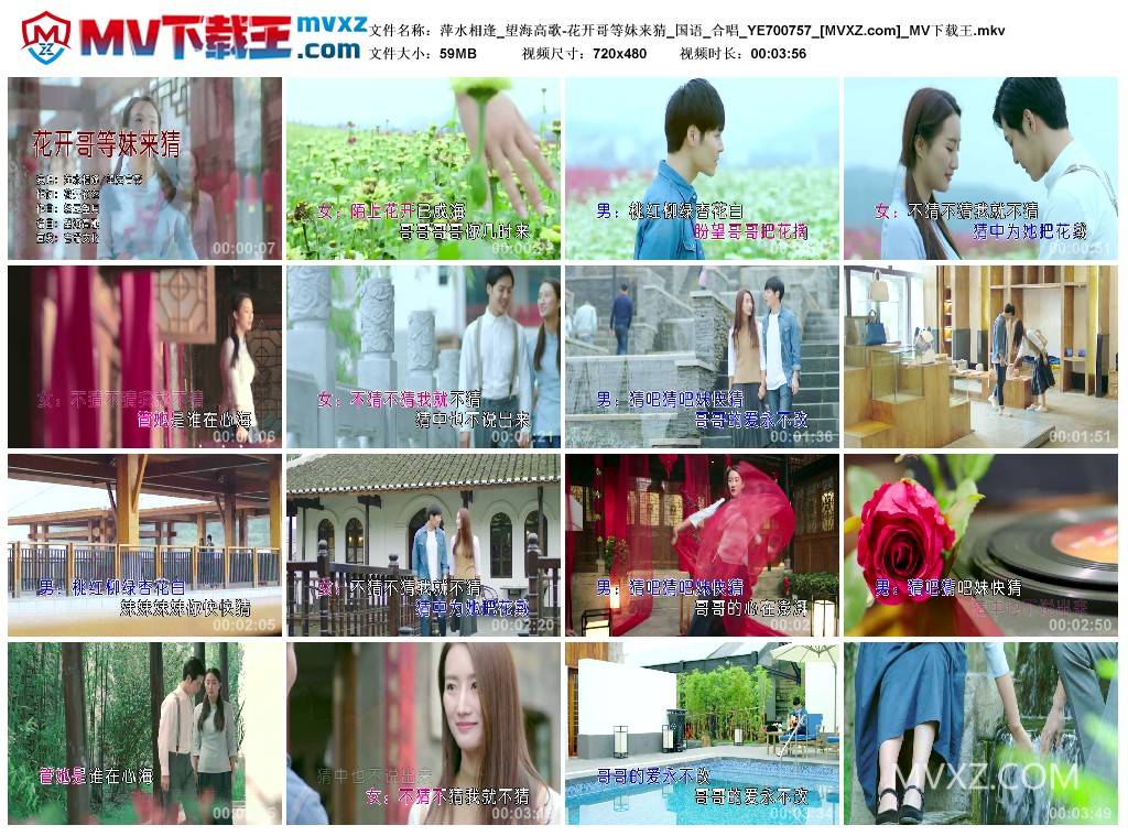 萍水相逢_望海高歌-花开哥等妹来猜_国语_合唱_YE700757